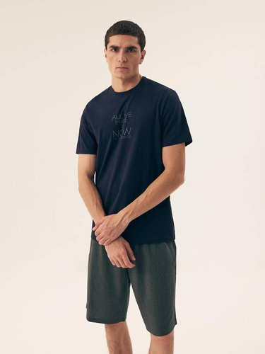 Piżama Męska 42632 Premium Henderson - granatowy