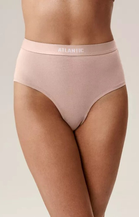 Atlantic Maxi Sport 3CLP-009/Z25 – Figi damskie, bawełna, 3-pak-różowy-wino-beżowy