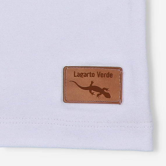 T-shirt dla chłopca KAR-2007/BIA Lagarto Verde biały