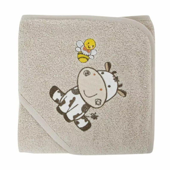 Niemowlęce okrycie kąpielowe Baby 67 Krówka Eurofirany beżowy