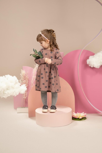 Sukienka z długim rękawem Happiness Pinokio - ciemny róż/druk 