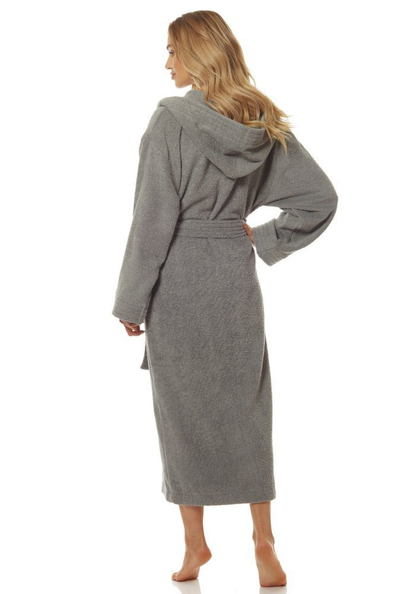 Długi Szlafrok Damski Frotte 2102 L&L - navy