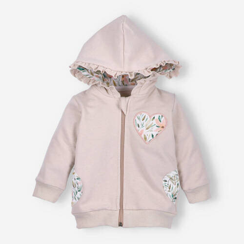 Bluza dresowa z bawełny organicznej Pink Flowers Nini różowy