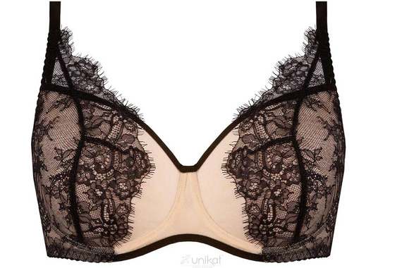 Biustonosz miękki soft Tosca Unikat czarno-beżowy