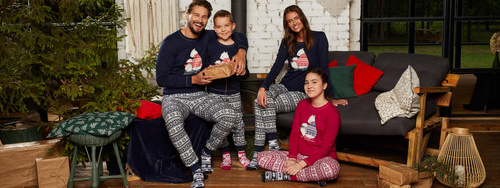 Piżama Męska długi rękaw, długie spodnie Arktyka Italian Fashion - granat