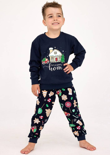 Piżama chłopięca 966/157 593/157 Home Home Cornette granatowy