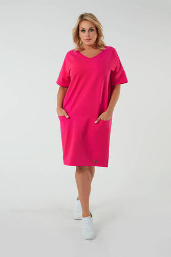 Tunika damska z krótkim rękawem Stella Italian Fashion - fuksja