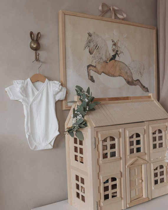 Body z falbankami Ażur krótki rękaw Yosoy