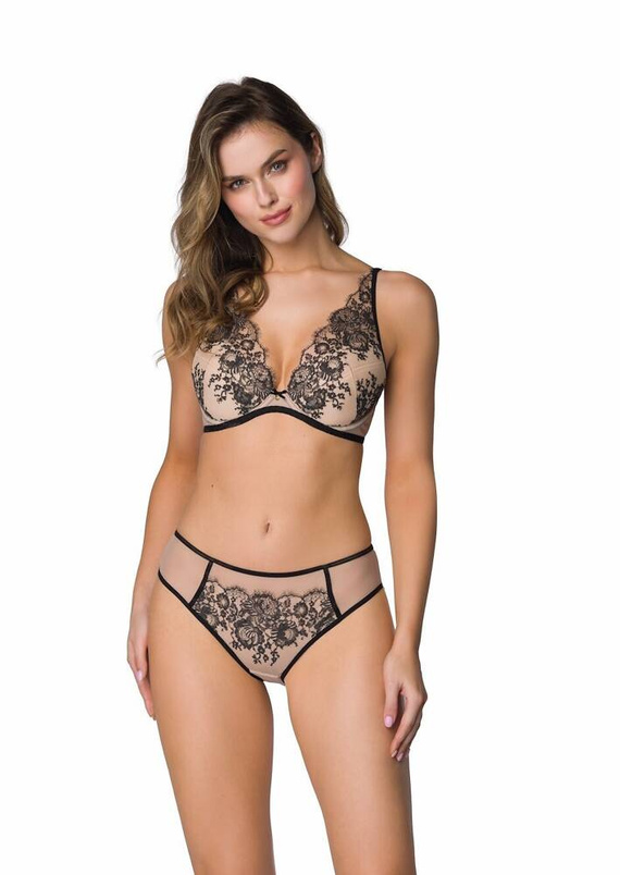 Biustonosz push-up Mat M-3804/11/1 Frances beżowy-czarny