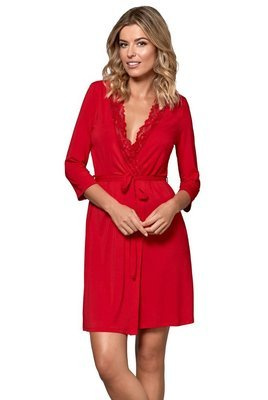 Podomka Szlafrok Damski Bona II  Nipplex - czerwony