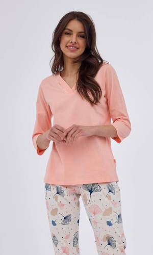 Piżama damska 3/4 389/389 Nina Cornette różowy