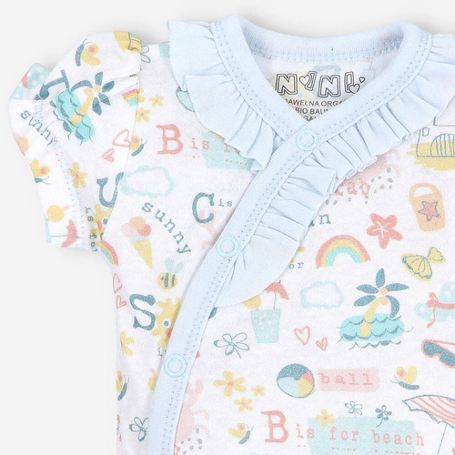 Body kopertowe z bawełny organicznej Sunny Nini druk