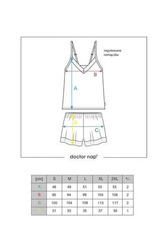 PM.5108 Piżama Damska Doctor Nap - black