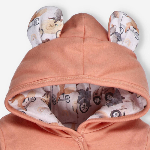 Kombinezon z kapturem Cute Cars Nini pomarańczowy