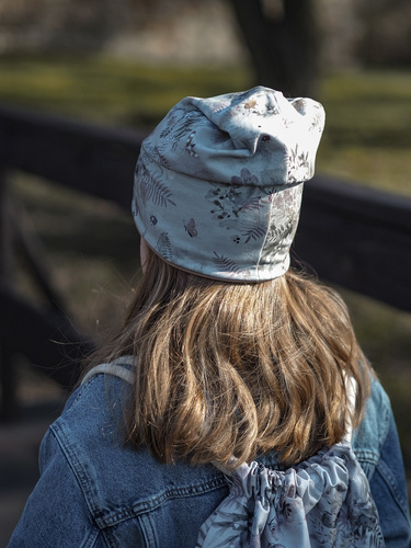 Foggy Morning czapka dziecięca+ komin - Makaszka