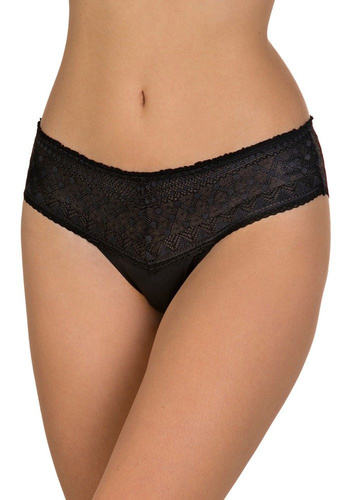 Laser Cut Figi Damskie L-POL 5004 BI-02 Lama czarny