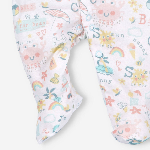 Pajacyk z bawełny organicznej Sunny Nini druk 