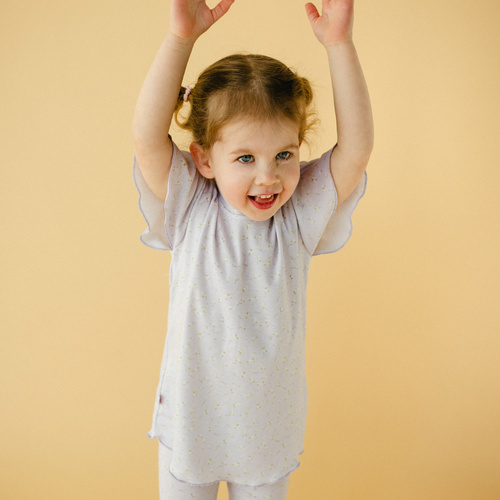 Bluzka dziewczęca z krótkim rękawem Meadow Eevi- fioletowa