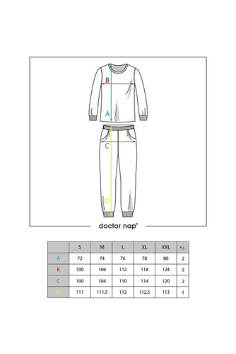 PMB.5263 "Frozen" Piżama Męska Doctor Nap - navy blue
