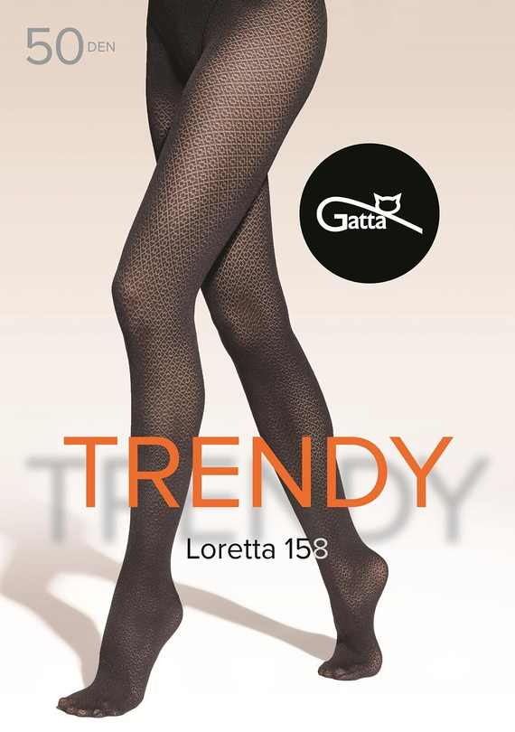 Loretta 158 Gatta – rajstopy wzorzyste, matowe, 50 den