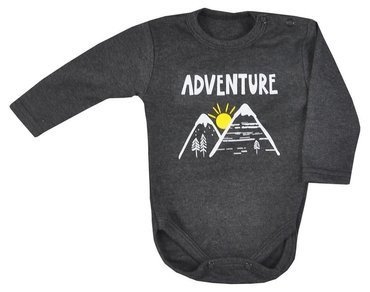 Body z długim rękawem z nadrukiem Mountains Koala - grafit