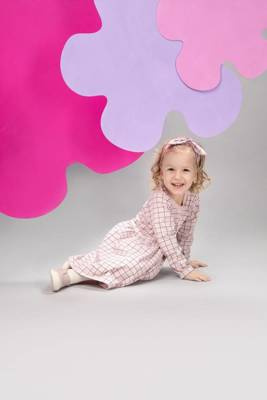 Sukienka dziewczęca Romantic Pinokio - róż druk