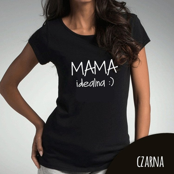 Bluzka damska  "Mama idealna" Moocha czarny
