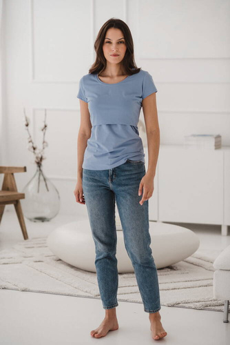 Bluzka do karmienia Milk Shirt Milk&Love błękitny