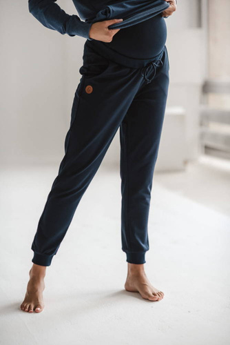 Dresowe spodnie ciążowe Milk&Love granatowy