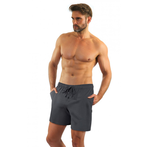 Spodnie piżamowe Milo 2 Sesto Senso gładkie grafitowy