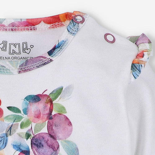 Bluzka z bawełny organicznej Śliweczki Nini ecru  