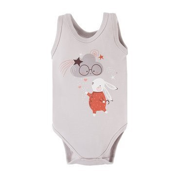 Body z nadrukiem na ramiączkach Mellow Ewa Klucze - szary