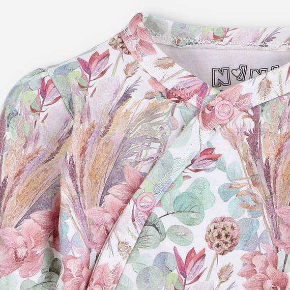 Body rozpinane z bawełny organicznej Magic Flowers Nini