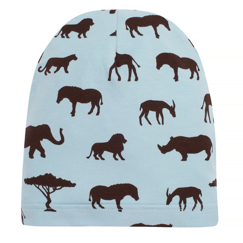 Czapka dziecięca, gładka Safari Pinokio - niebieski afryka 