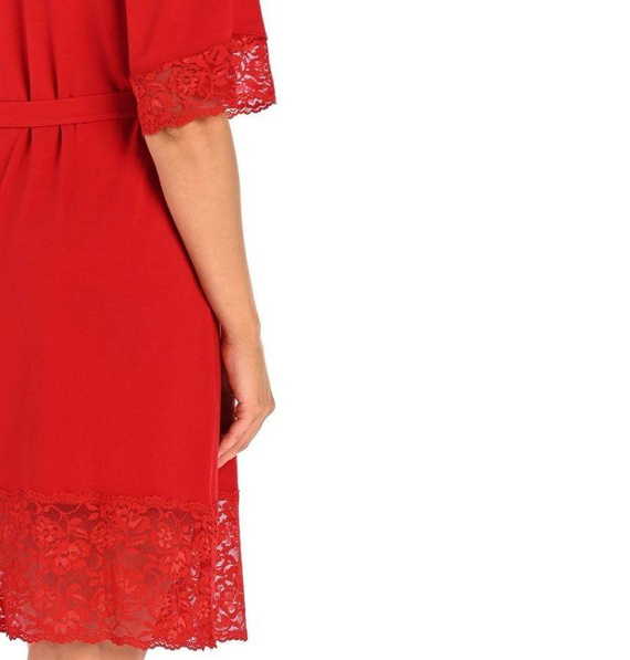 Damski szlafrok Gloria Teyli - czerwony