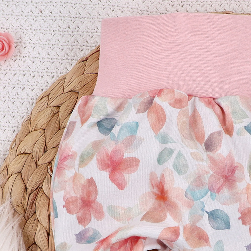 Półśpiochy z bawełny organicznej  Kolorowe kwiatki Nini druk