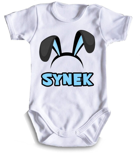 Body krótki rękaw "Synek Wielkanoc" Moocha biały 