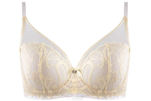 Biustonosz miękki soft Oksana Unikat szary cytrynowy