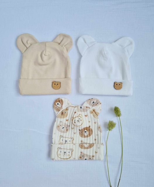 Czapka 3715Ecri Teddy Marija - ecru