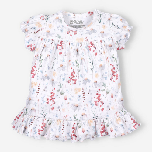 Sukienka z bawełny organicznej Łąka Nini