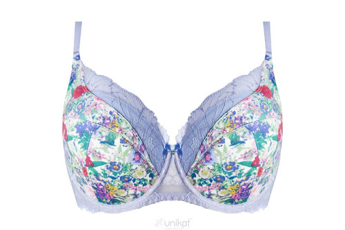 Biustonosz usztywniany Fabien full cup Unikat niebieski