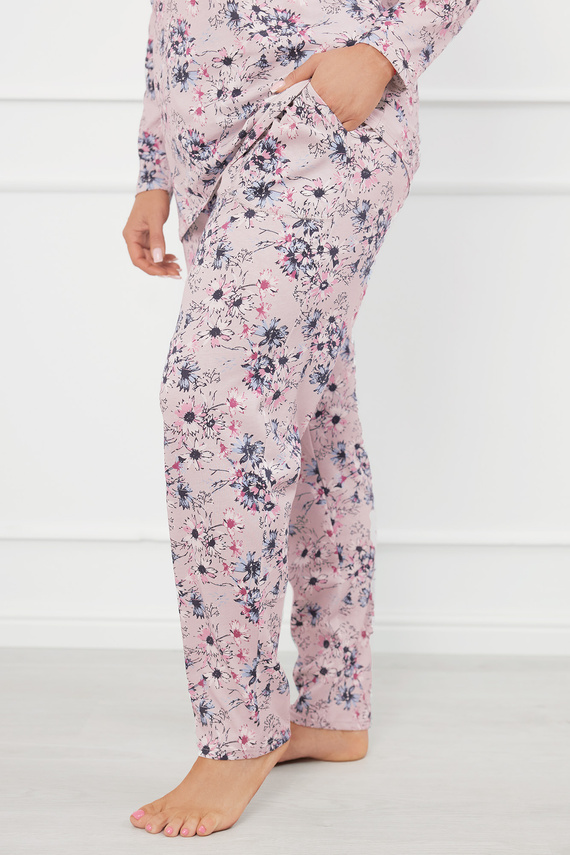 Piżama Damska długi rękaw, długie spodnie Toliana Italian Fashion