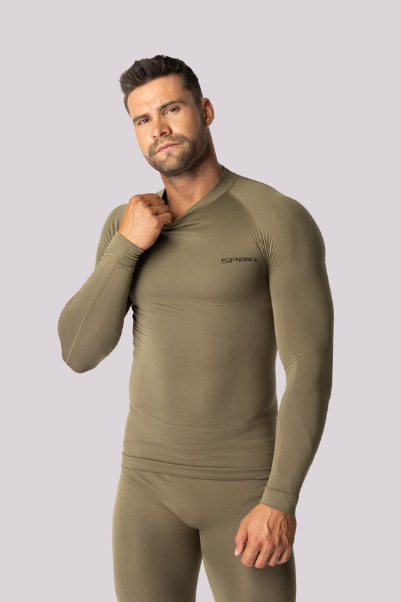 Alpha Bluzka termoaktywna męska długi rękaw Spaio forest green