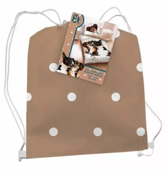 Pościel + worek Pieski Halantex beżowy