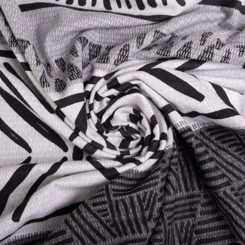 Pościel flanelowa ornamenty F-91 Matex szary/grafitowy