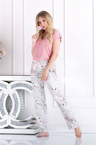 Piżama damska Spa Garden Momenti Per Me pink-grey 