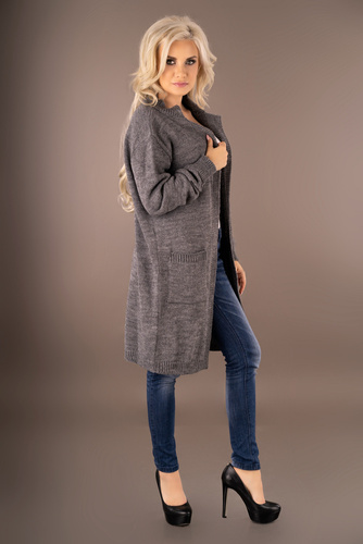 Sweter damski Elwiran Merribel - dark grey 