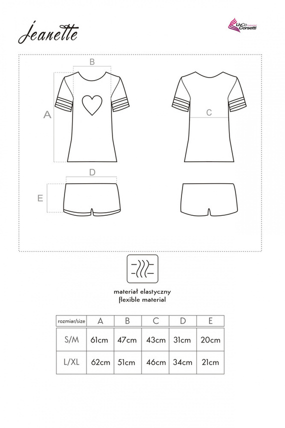 Komplet dwuczęściowy Jeanette LC 55732 LivCo Corsetti Fashion