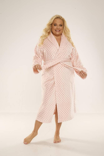 Długi Szlafrok damski 548 Melanie Forex - łosoś