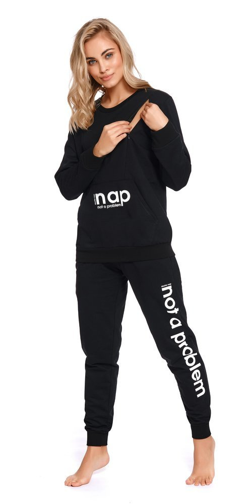SPO.4238 Spodnie dresowe ciążowe Doctor Nap - black